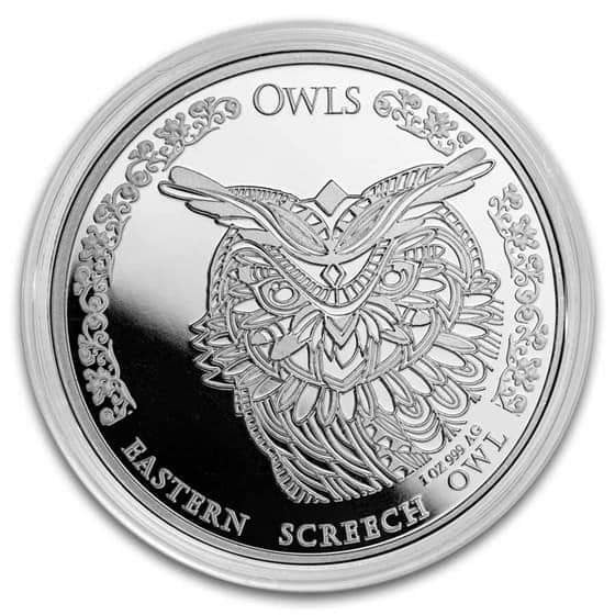 Tokelau Eastern Screech Owl 1 Oz Silbermünze 2024*