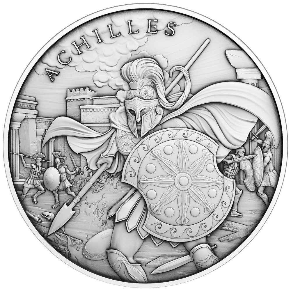 USA - Legendary Warriors Achilles Ag999 1 Oz BU*