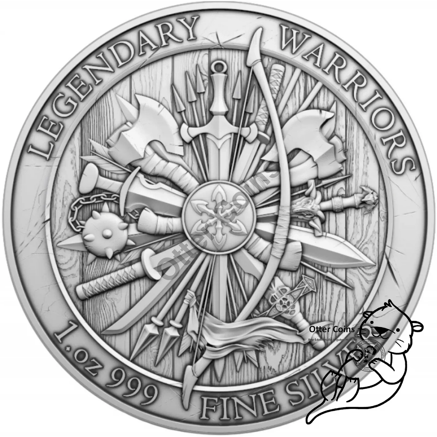 USA - Legendary Warriors Eric Bloodaxe Ag999 1 Oz BU*