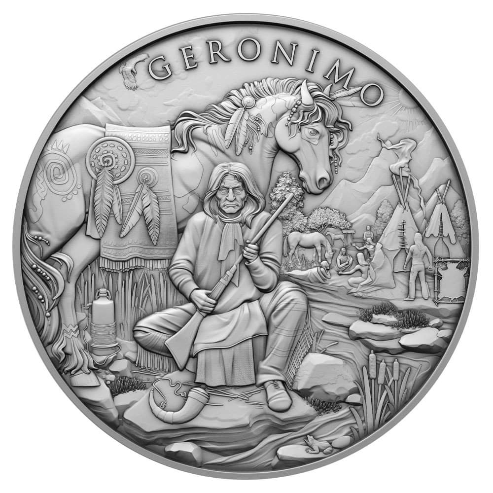 USA - Legendary Warriors - Geronimo Silbermedaille BU*