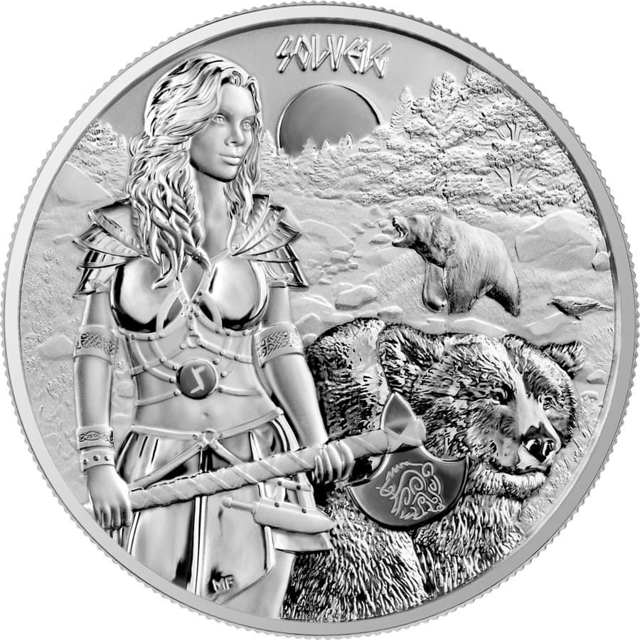 Valkyrie Solveig Silbermedaille 1oz 2024