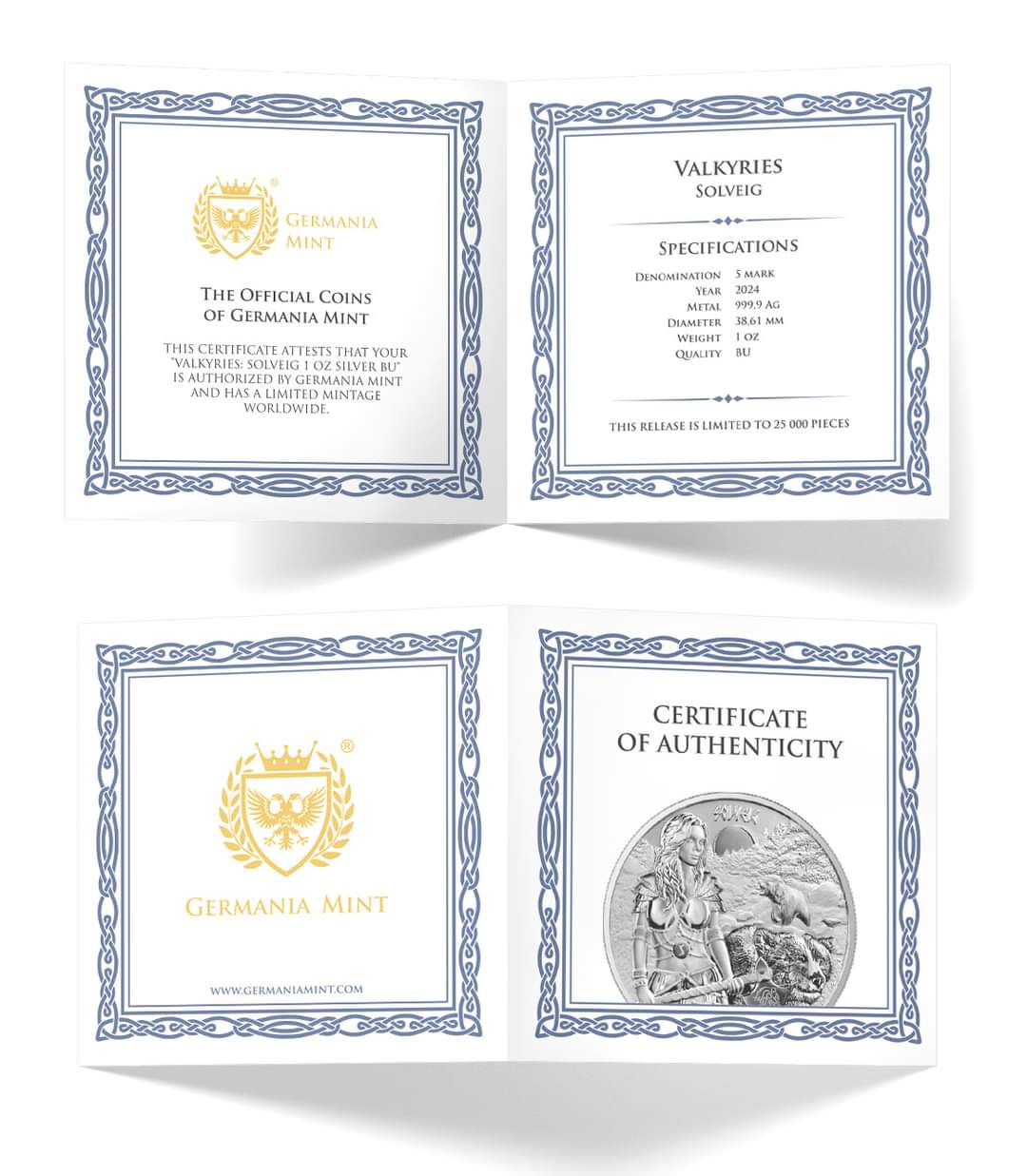 Valkyrie Solveig Silbermedaille 1oz 2024