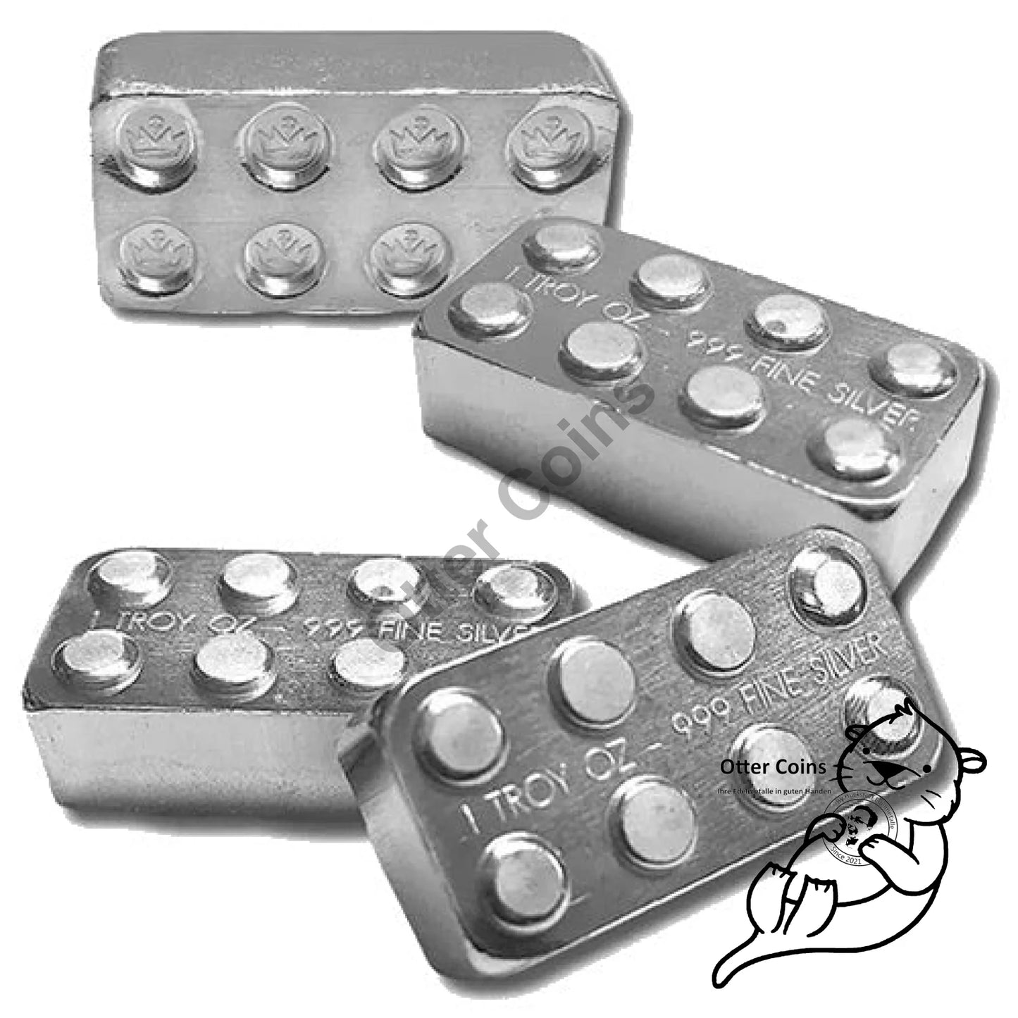 1 oz Silberbarren Building Block Bar Klemmbaustein