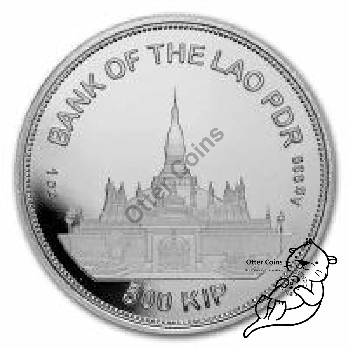Laos 500 KIP Tiger 2022 1oz Silbermünze