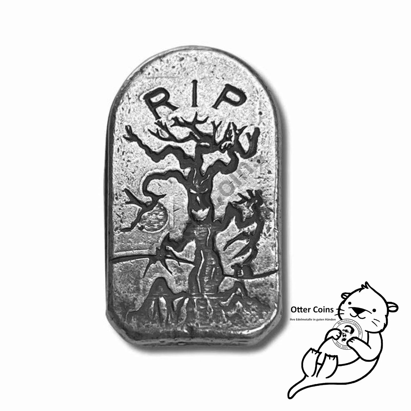 Limited Edition Haunted Tree Tombstone Bar Silberbarren 2oz