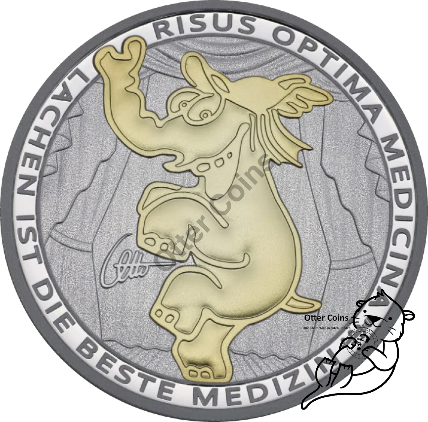 Ottifant ``Funnyfant´´ Gilded 2022 Silber signiert