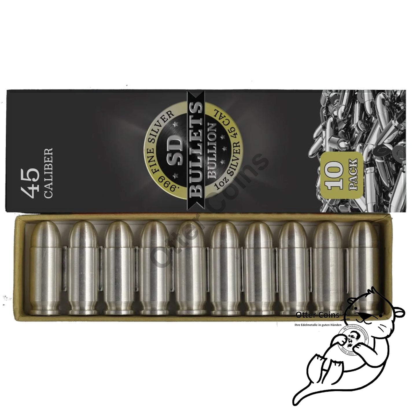 1 oz Silber Bullet.45 Caliber Replika