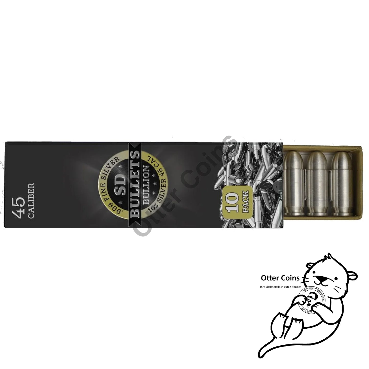 1 oz Silber Bullet.45 Caliber Replika