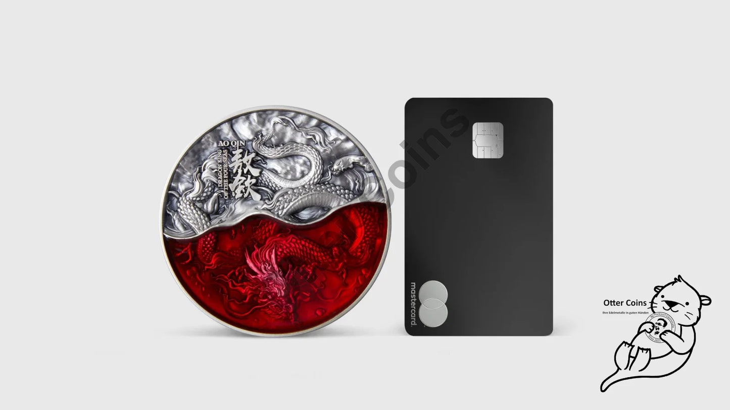 Ao Qin/ Vermillion Dragon Drache 2022 2oz Silbermünze*
