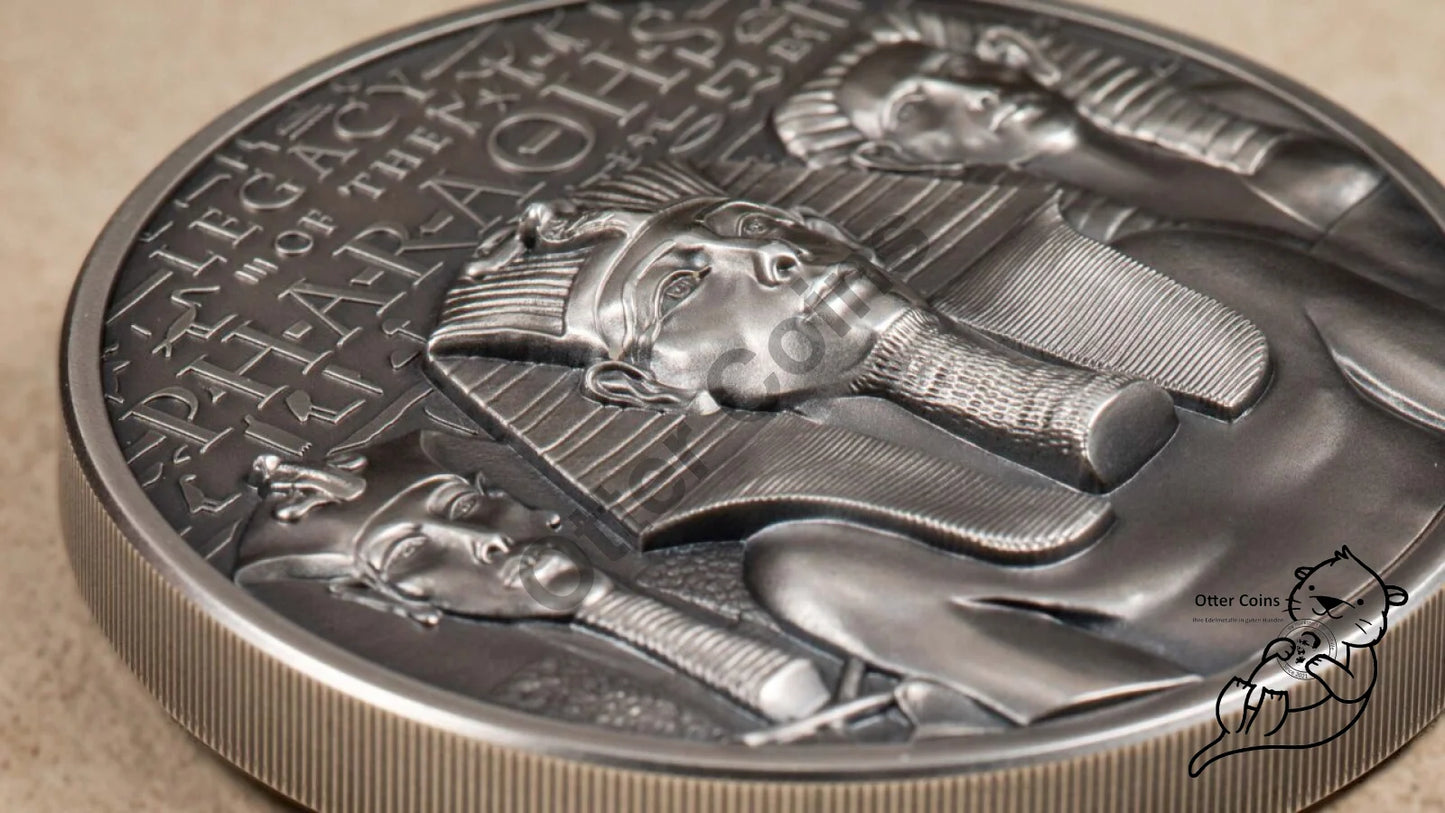 Legacy of the Pharaohs – Silbermünze 3 oz Antique finish*