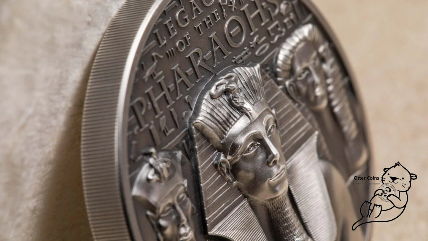 Legacy of the Pharaohs – Silbermünze 3 oz Antique finish*
