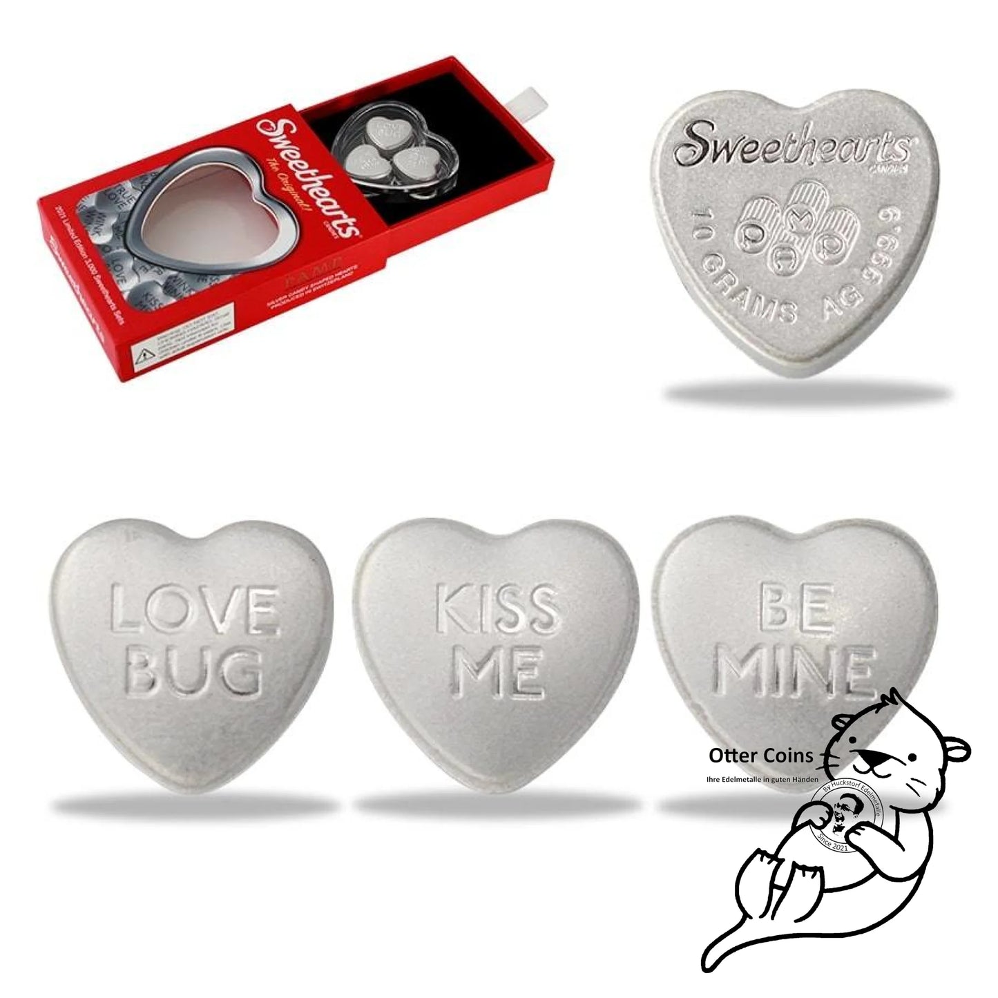 30 gram Sweethearts Candy PAMP Suisse 3 - Heart Set