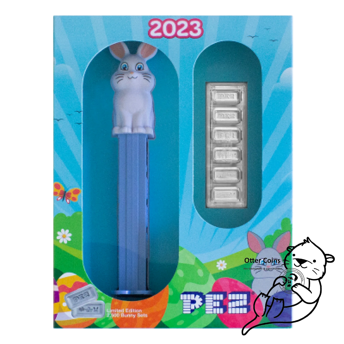 6x5g Silberbarren PEZ Spring Bunny 2023 Silberbarren