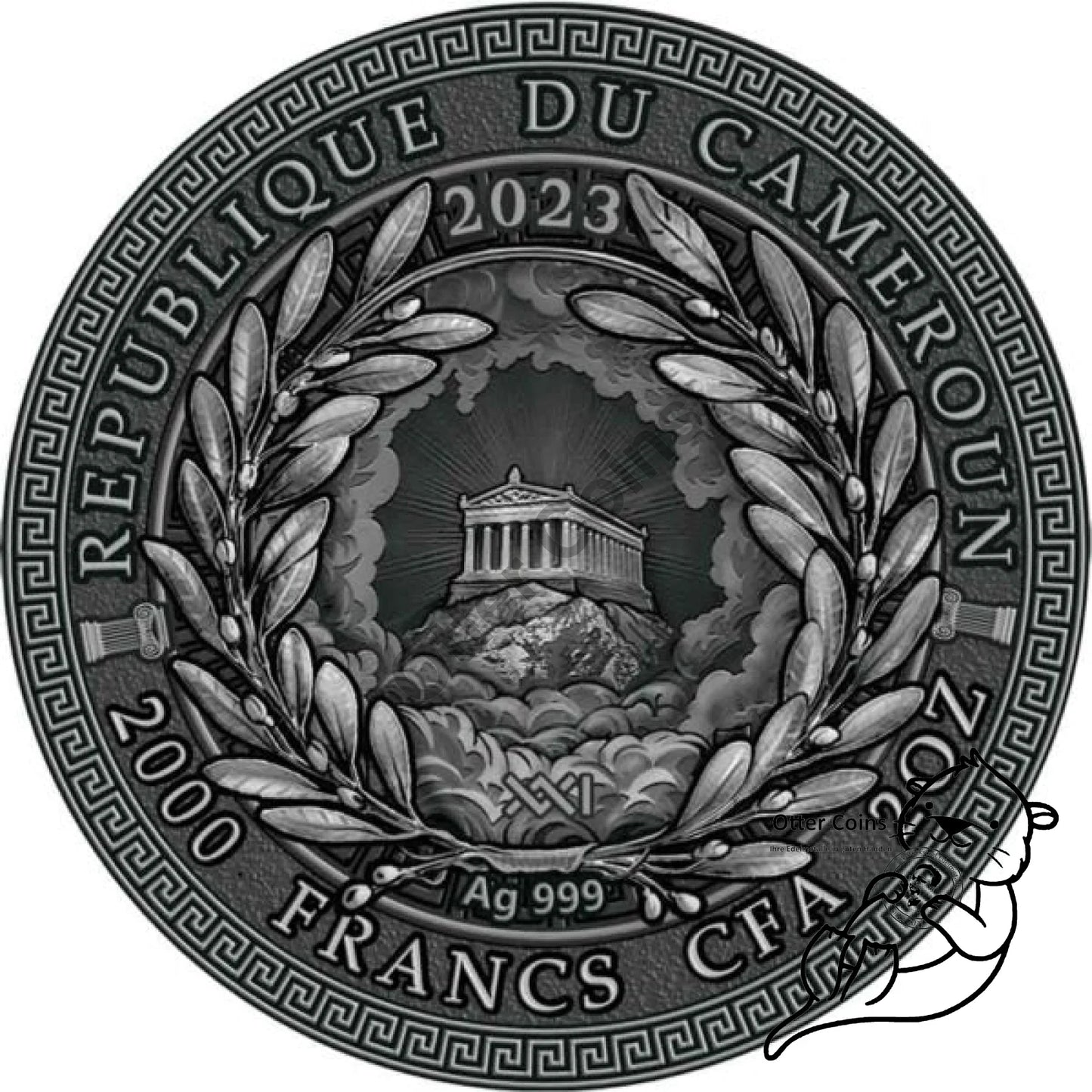 2023 Cameroon 2oz Achilles 24K Gilded High Relief