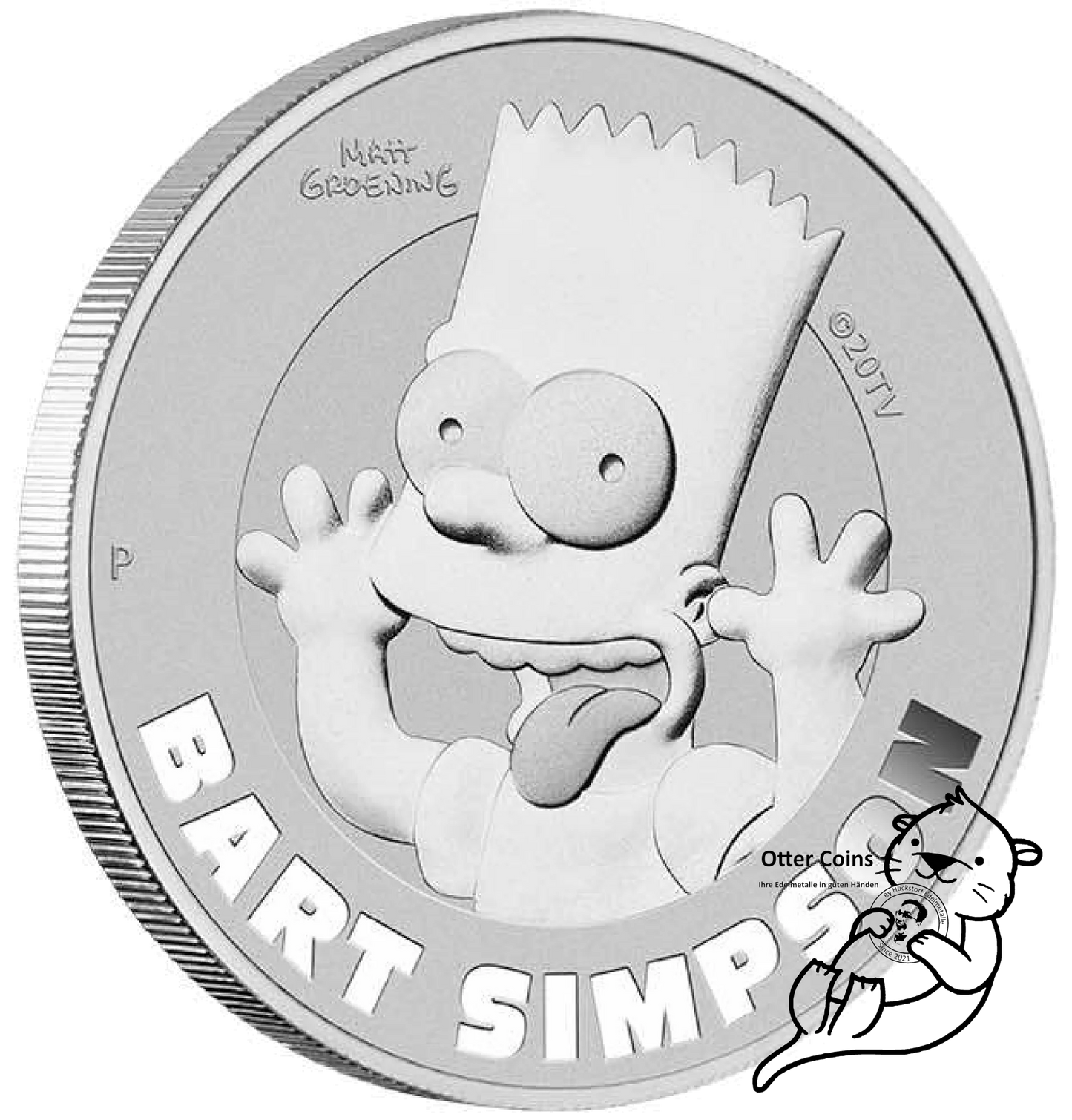 Bart Simpson 1 Oz Silbermünze 2022*