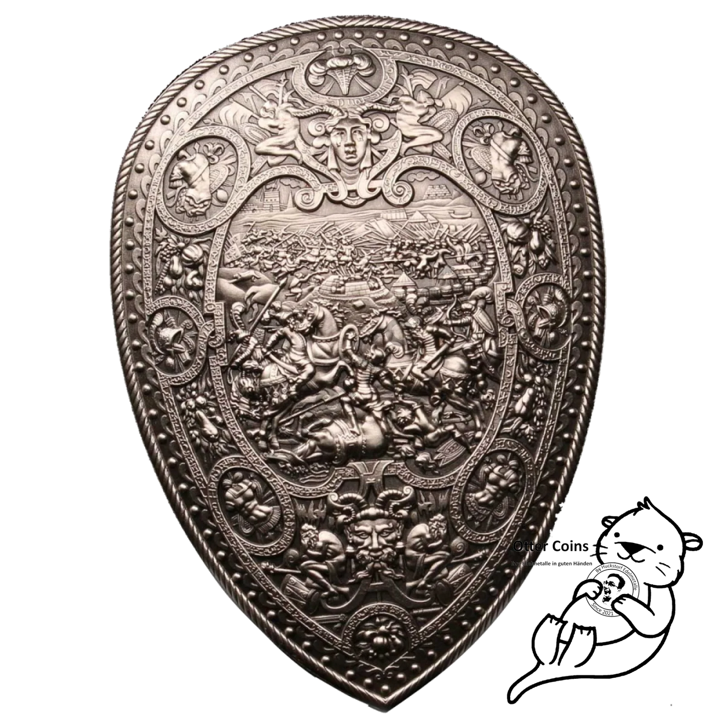 Shield of Henry II. Stacker 2 Oz Silberbarren