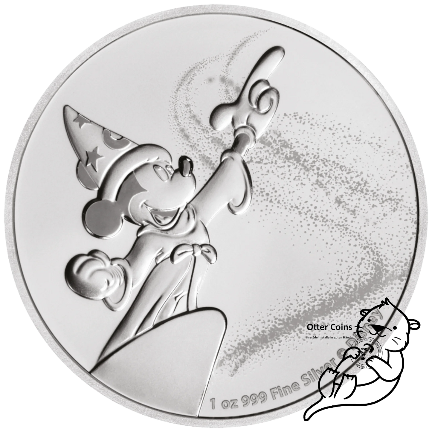 Mickey Mouse Fantasia 1 Oz Silbermünze 2019*