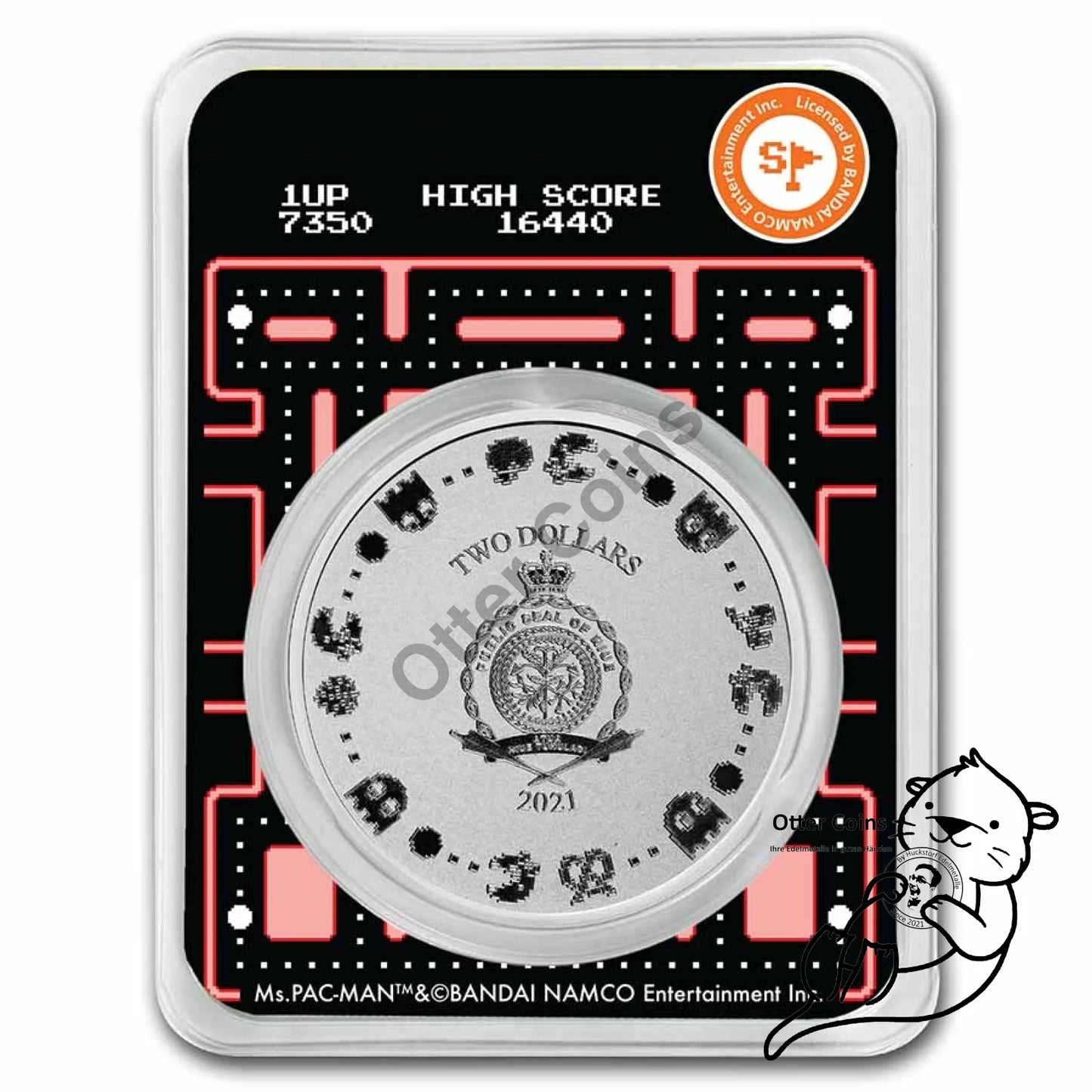 Ms. PAC - MAN™ 40th Anniversary 1 Oz Silbermünze