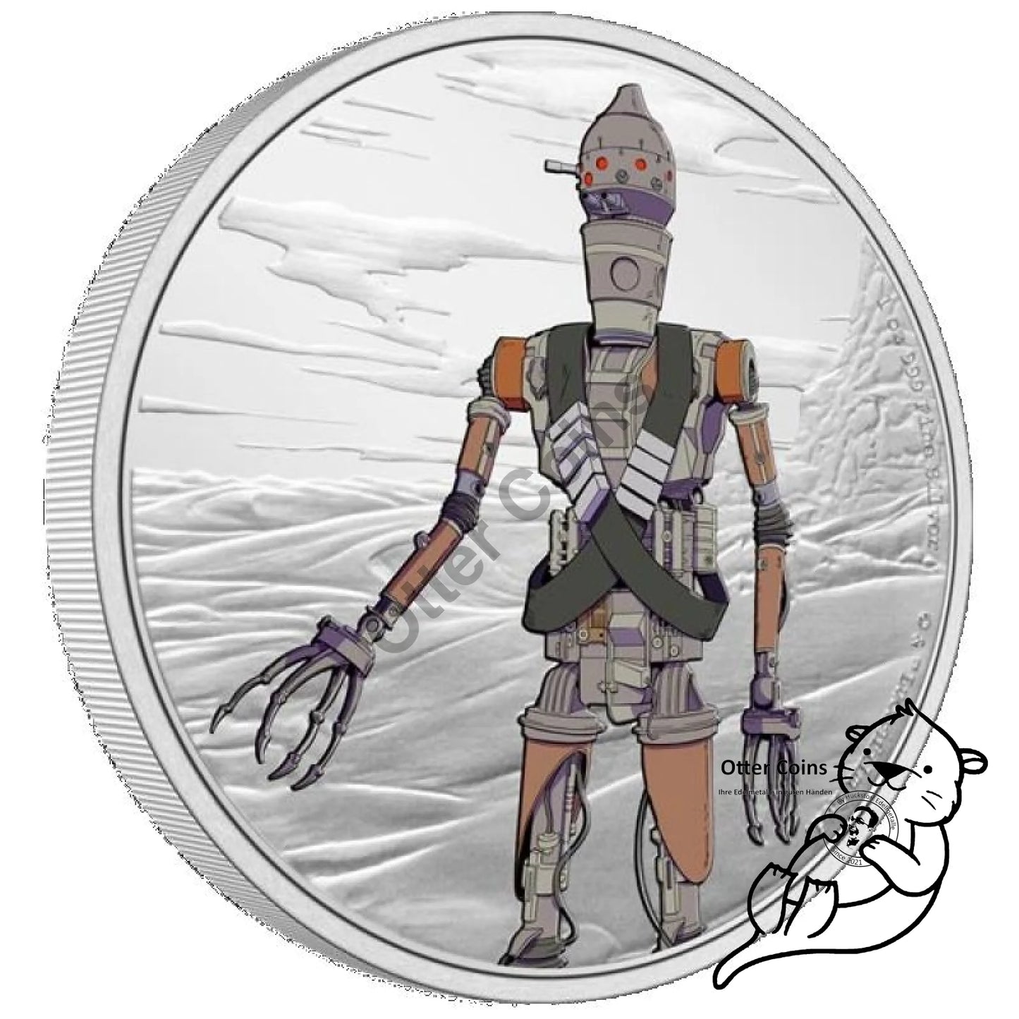Niue Islands 2 Dollar Star Wars Mandalorian (3) IG-11 Color