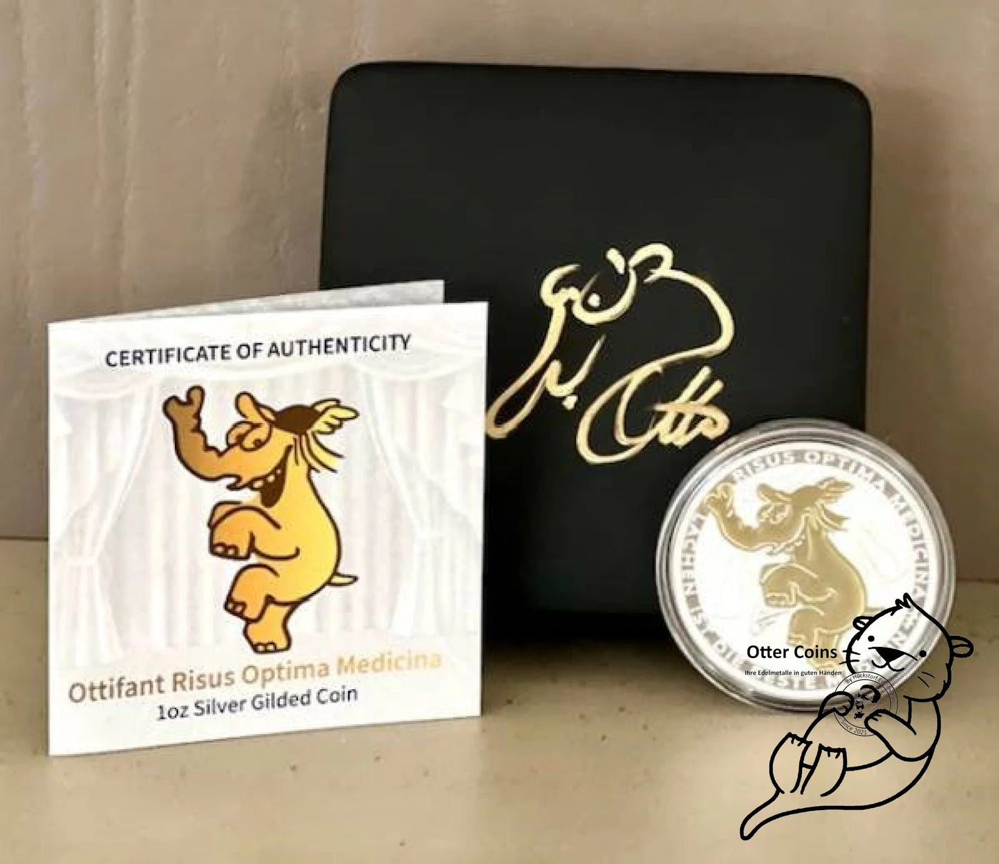 Ottifant ``Funnyfant´´ Gilded 2022 Silber signiert