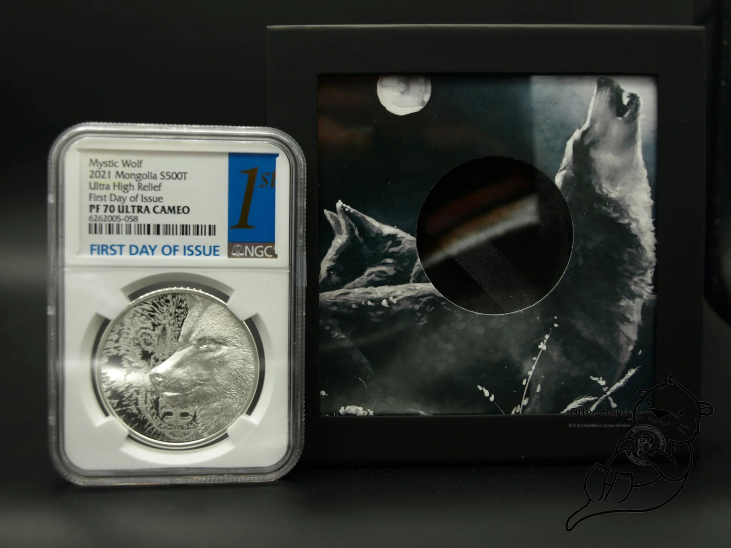 500 Togrog Mystic Wolf Ultra HR Mongolei in NGC Slab 2021*