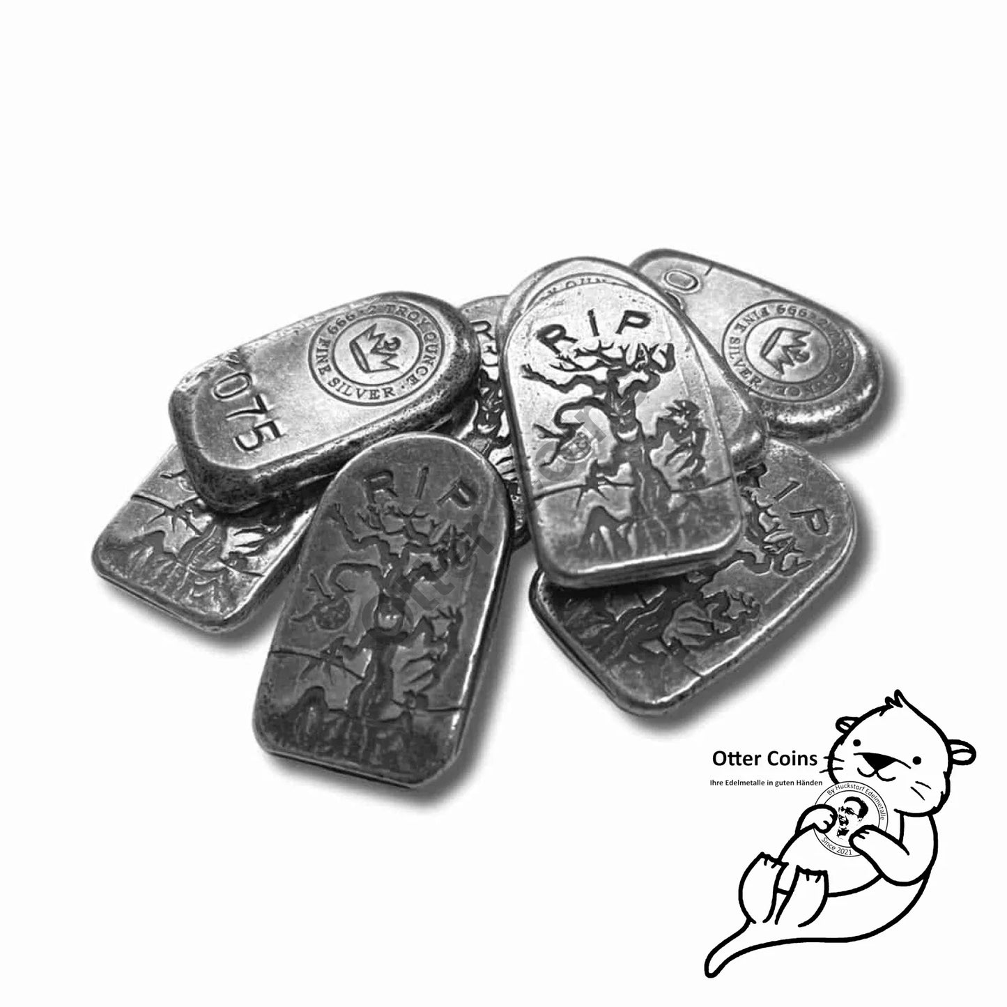 Limited Edition Haunted Tree Tombstone Bar Silberbarren 2oz