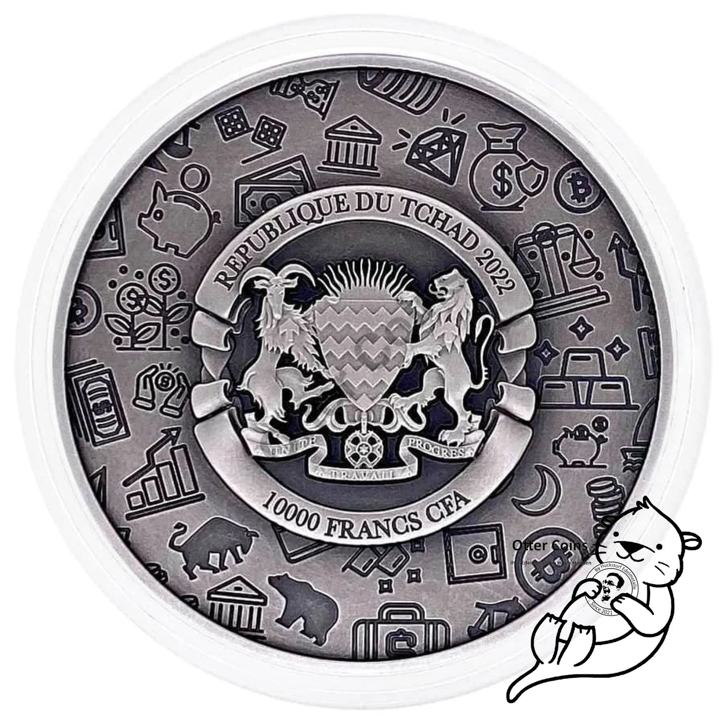 2022 Chad 2 oz Silbermünze Inflation Protection HR*