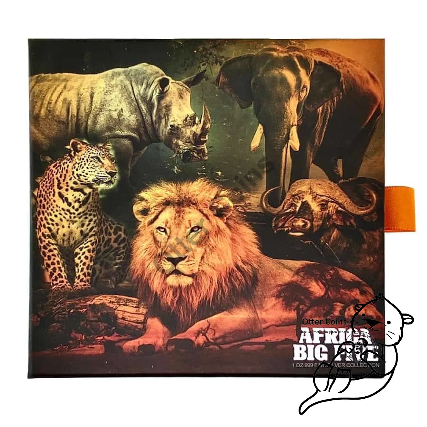 2022 Chad 1 oz Silbermünze Big Five Africa Shaped High