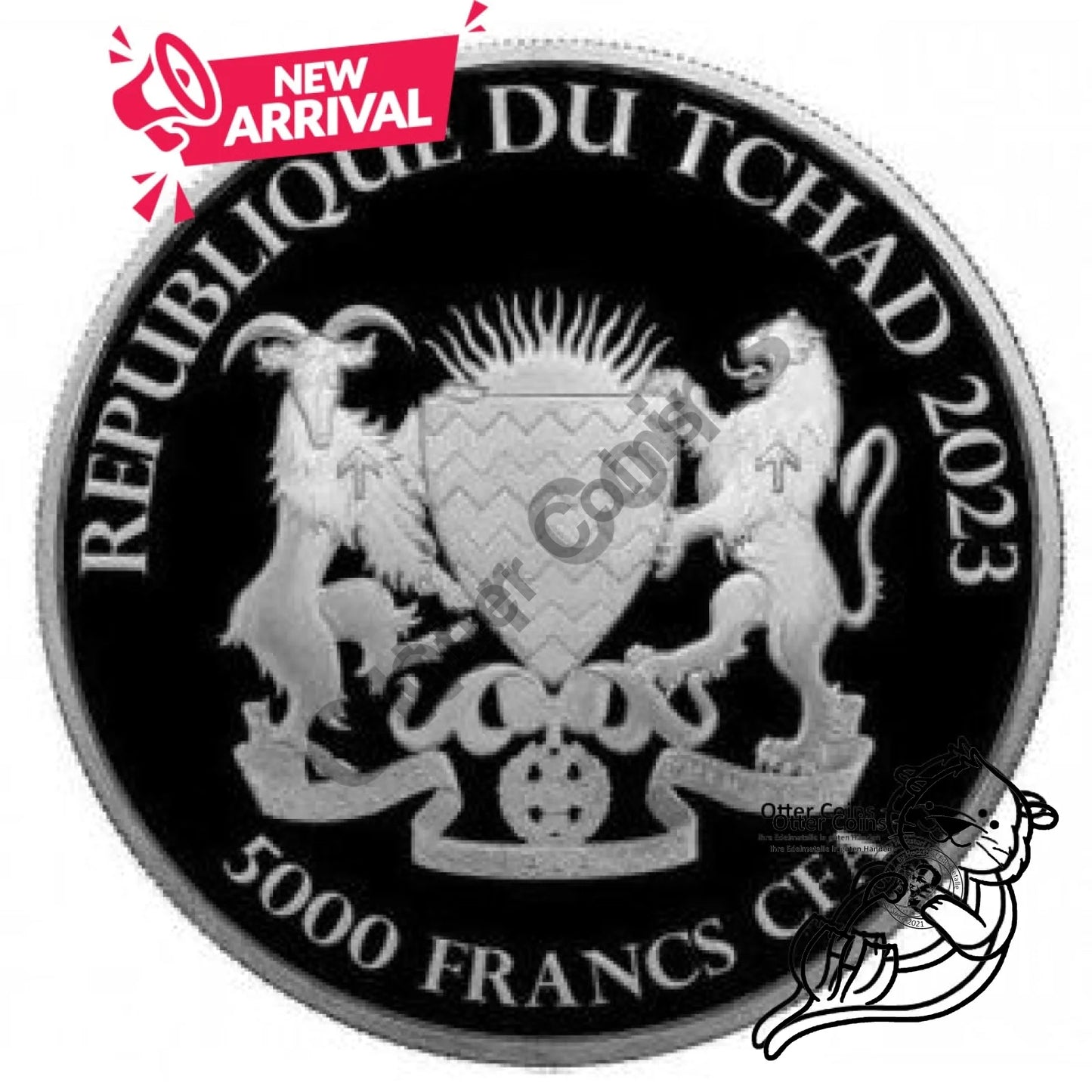 ANGEBOT Bull and Bear 1oz Silbermünze 2023 Tchad*