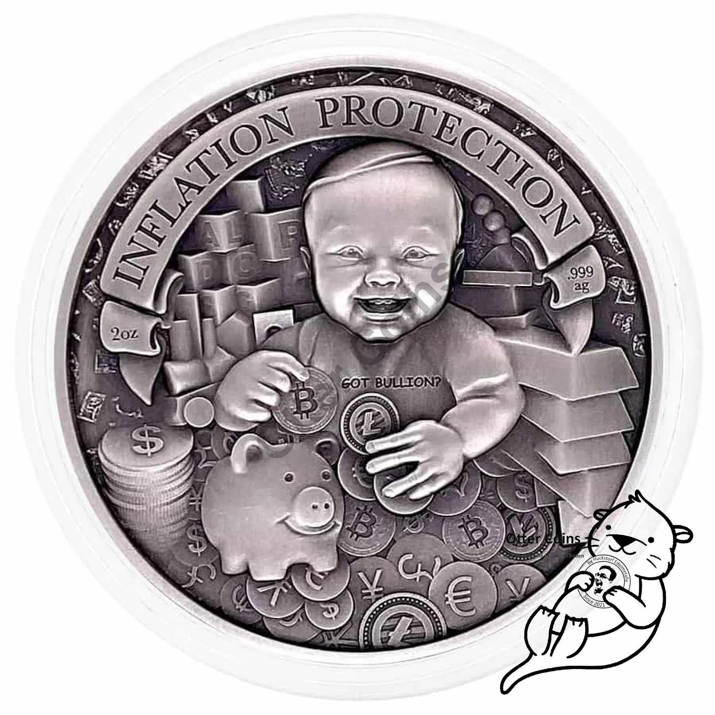 2022 Chad 2 oz Silbermünze Inflation Protection HR*