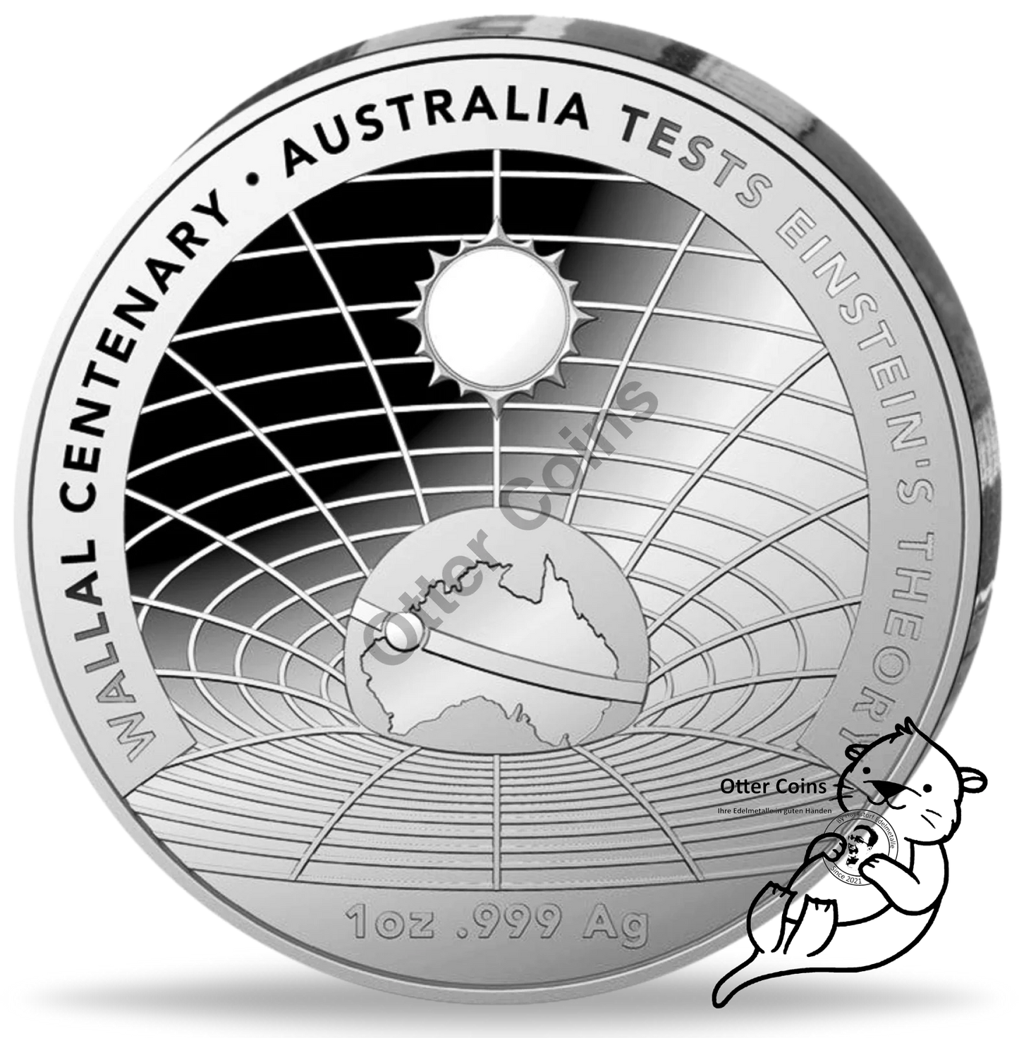Einstein & Wallal Dome Shape Silbermünze 1oz 2022