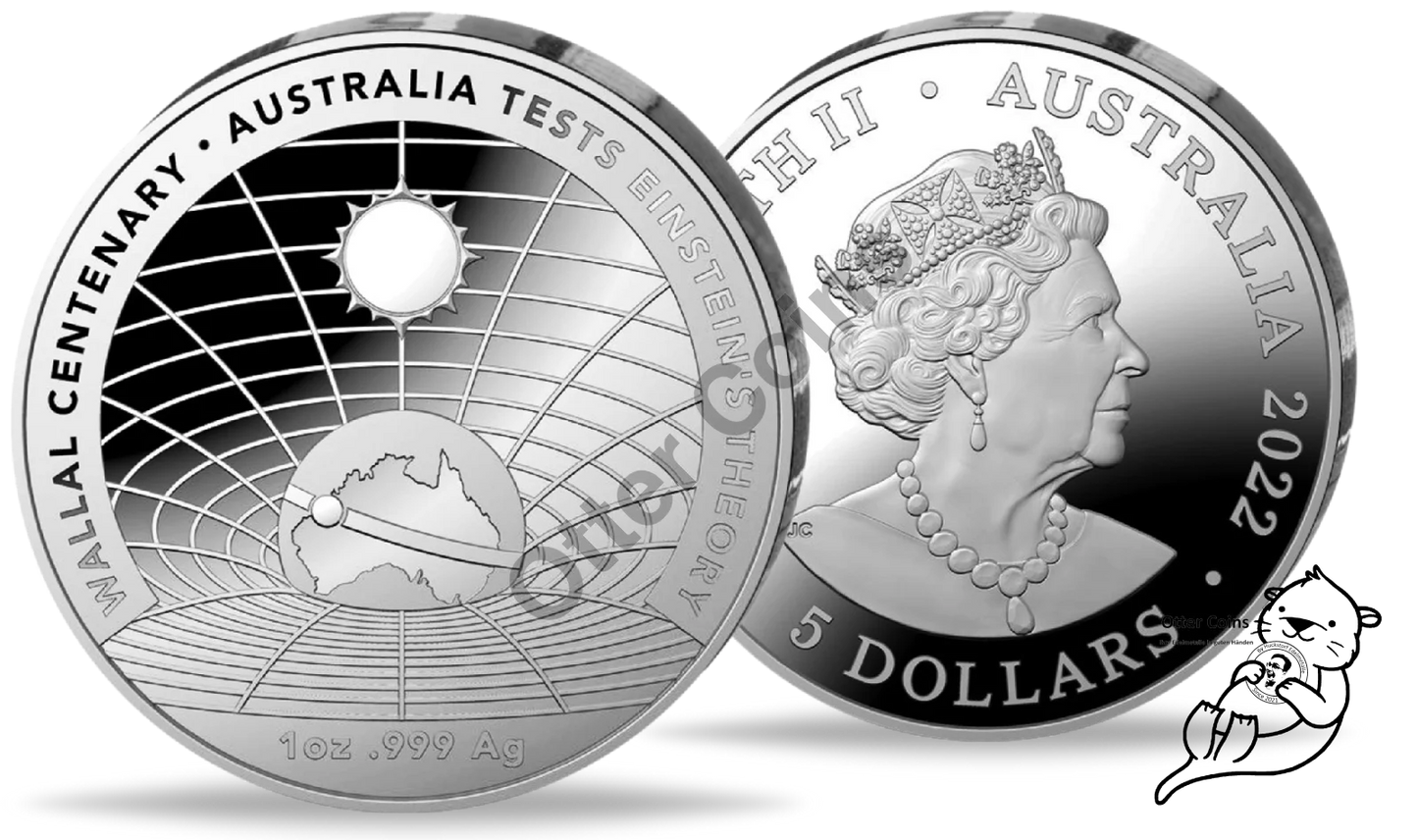 Einstein & Wallal Dome Shape Silbermünze 1oz 2022