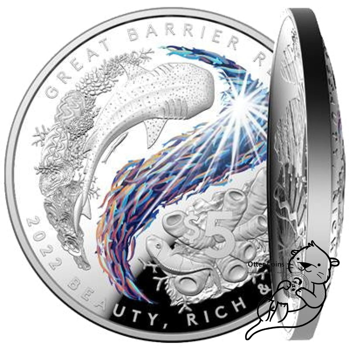 Great Barrier Reef Beauty Rich Rare 2022 1oz Silbermünze*