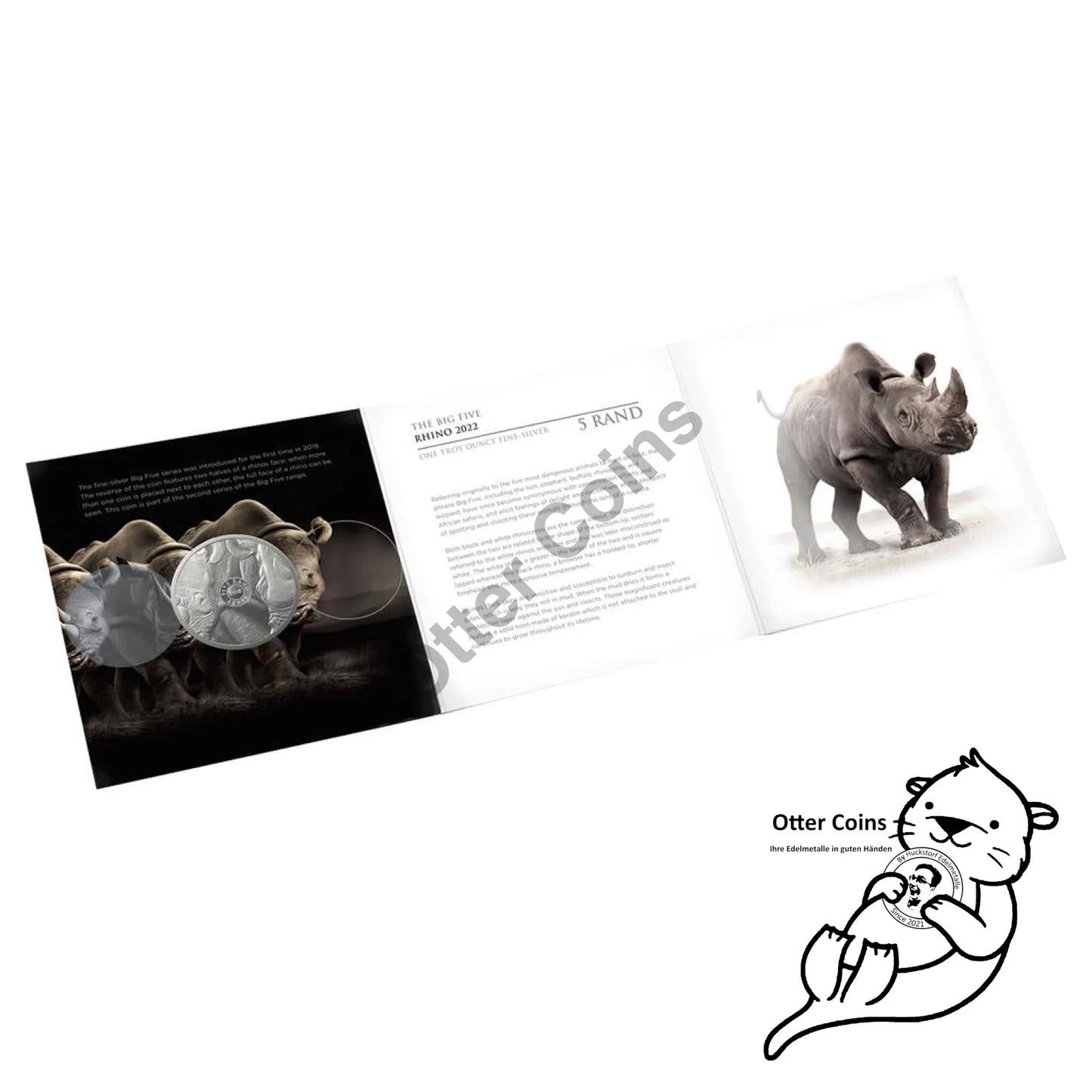 Big Five II Nashorn 1 Oz Silbermünze 2022