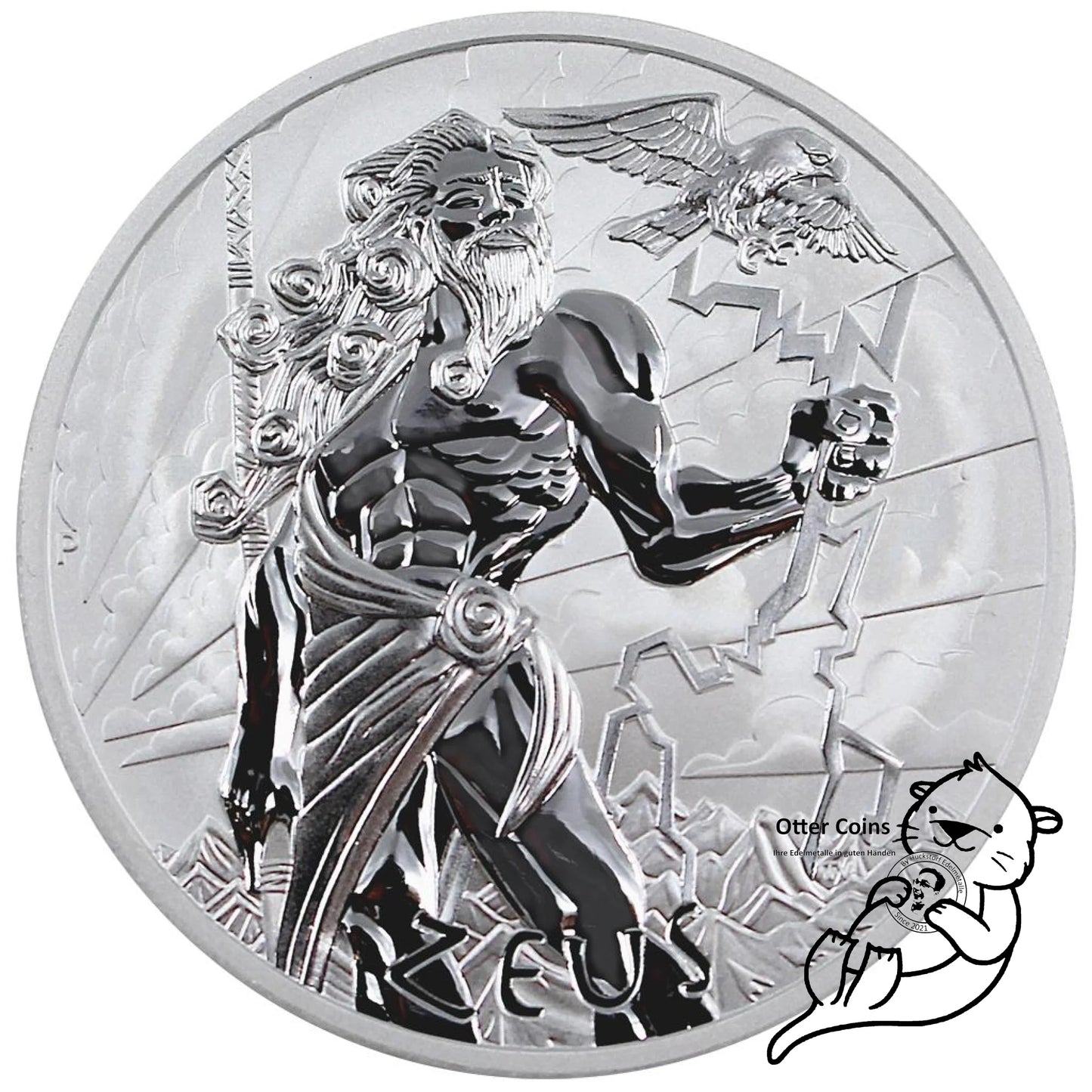 Gods of Olympus Zeus Silbermünze 5oz 2021*