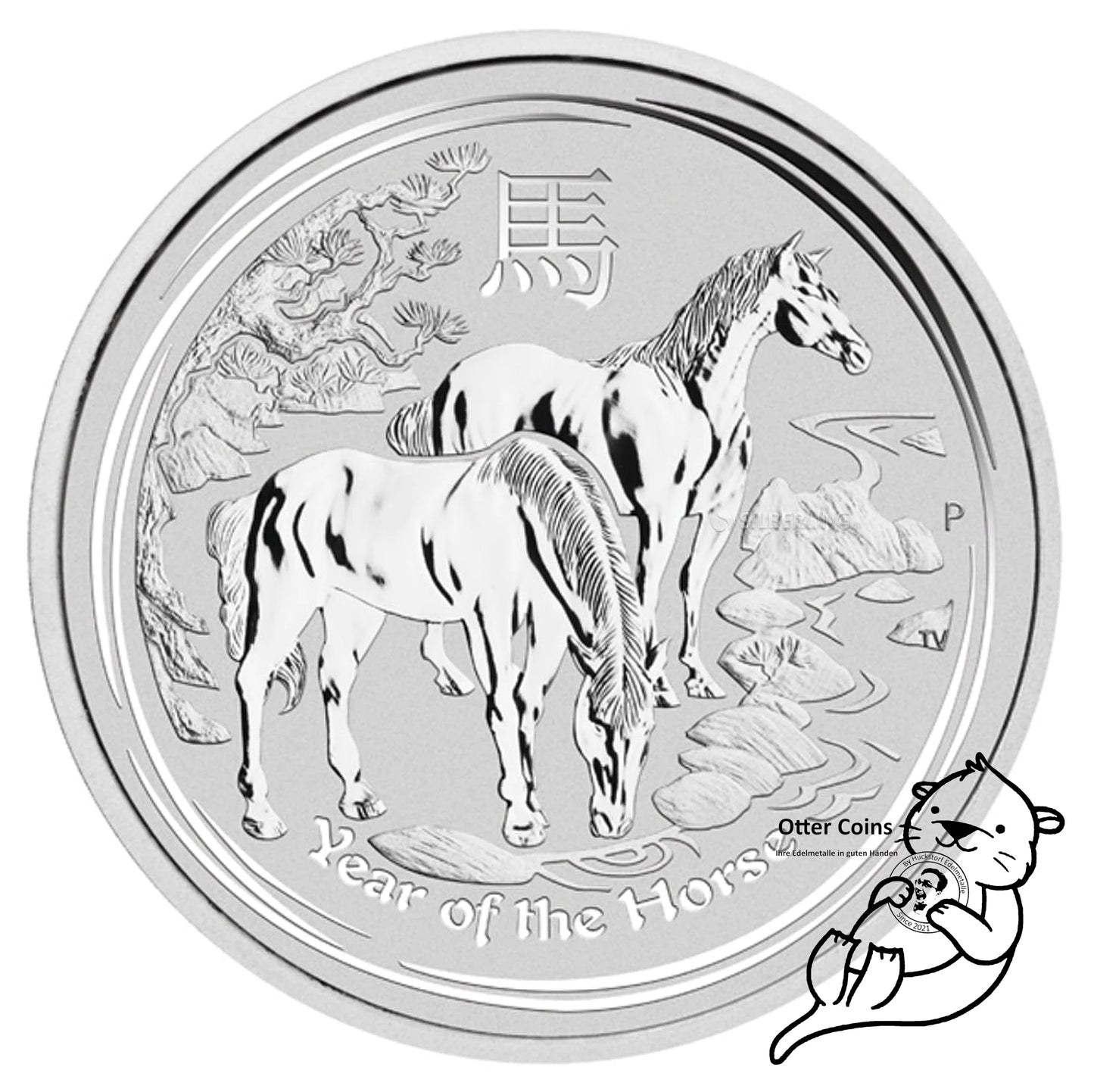Lunar Pferd 2014 2oz Silbermünze*