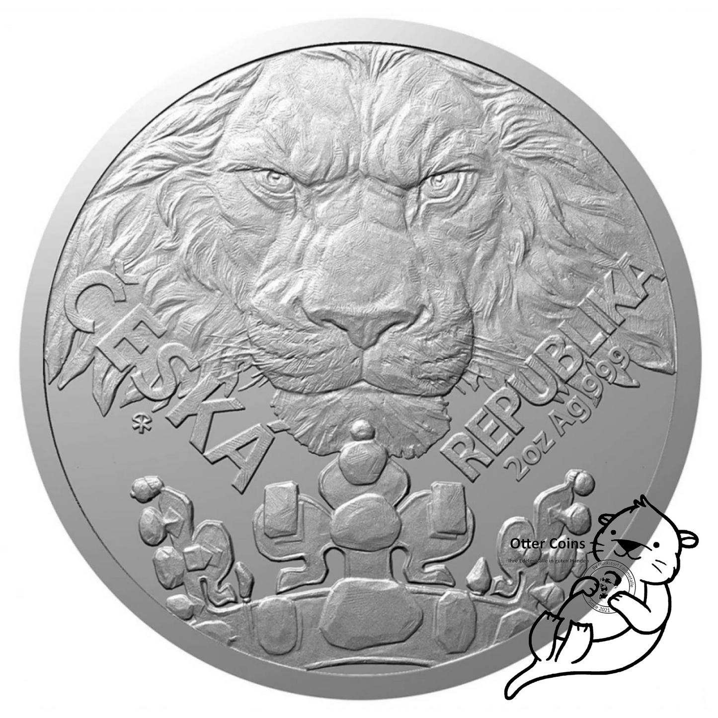 Czech Lion 2023 2 oz Silbermünze