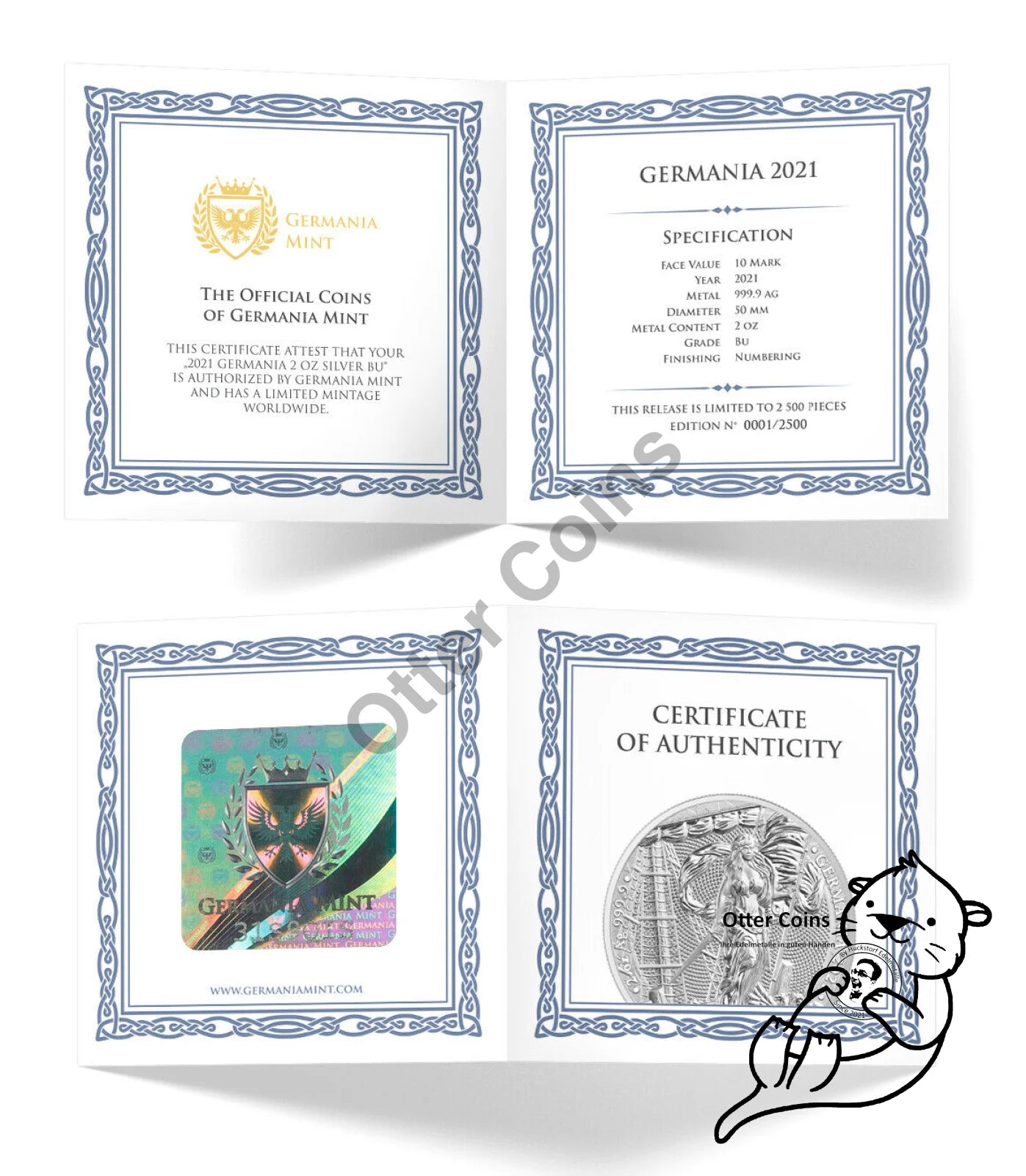 Germania 2021 2oz Silbermünze*