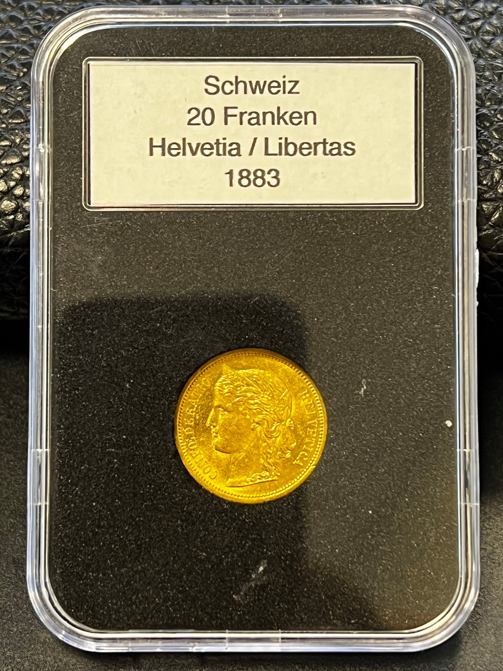 20 SFR Helvetia / Libertas Goldmünze 1883**