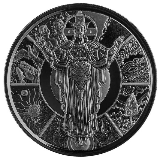 Samoa 2024 Jesus The Creator 1oz Black Rhodium Proof Silbermünze