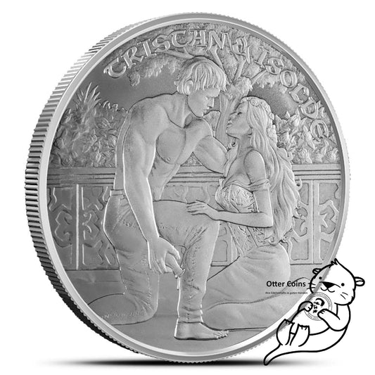 Silbermünze Silver Towne ``Medieval Legends Tristan and