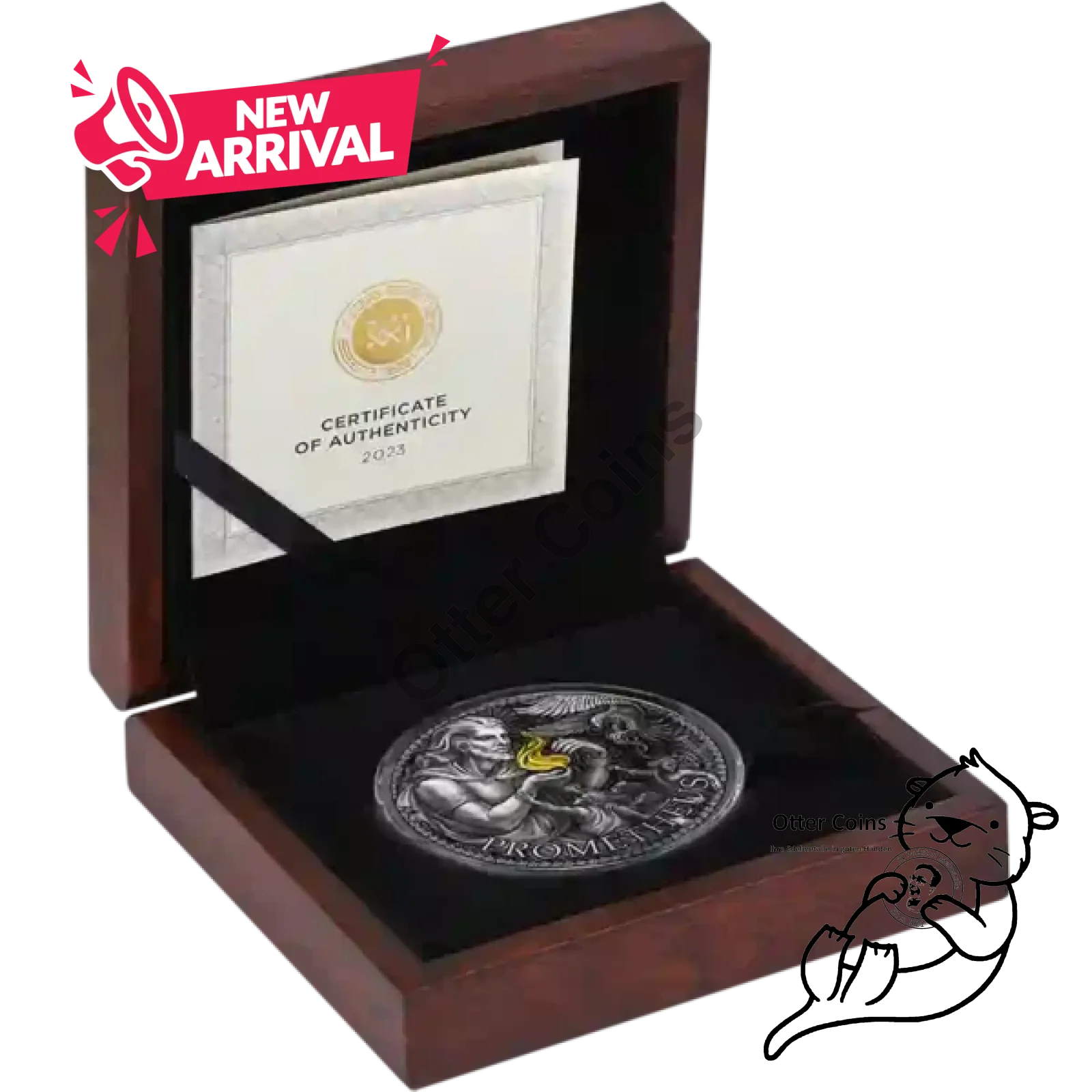 2023 Cameroon 3oz Prometheus 24K Gilded High Relief