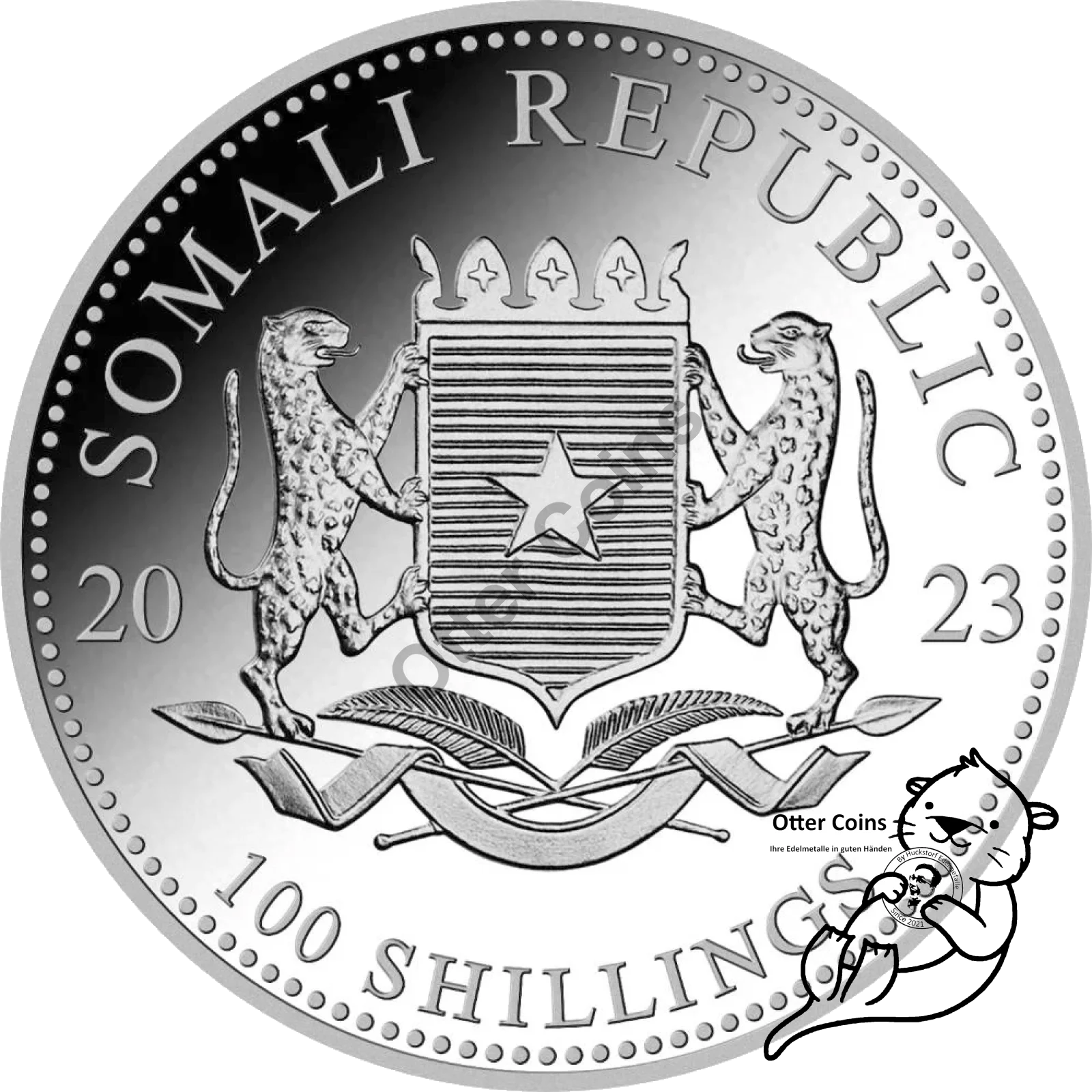 Somalia Elefant 1 Oz Silbermünze 2023