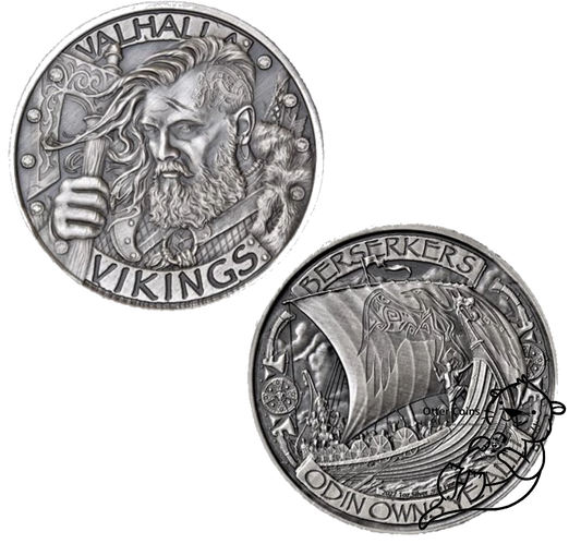 Berserkers / Vikings Antik 1oz Silbermünze