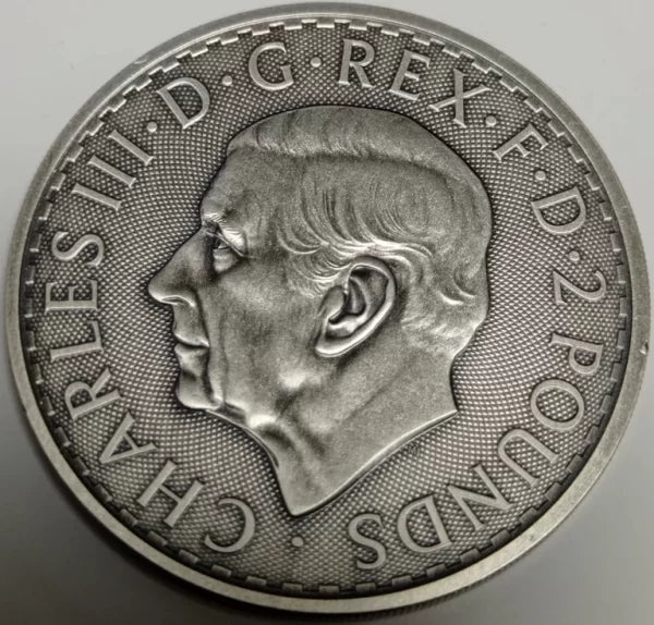 Britannia Charles 1oz Silber 2023 Antik Color*