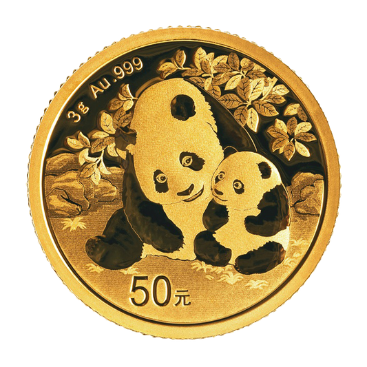 China Panda 3 Gramm Goldmünze 2024**