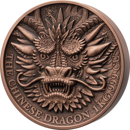 Drache 2024 1 kg Kupfermünze