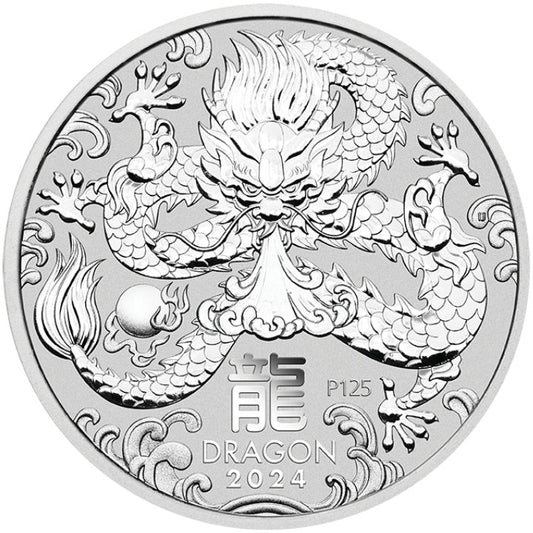 Dragon Lunar III 5 Ausgabe 2024 Silber 1 oz* - Silber