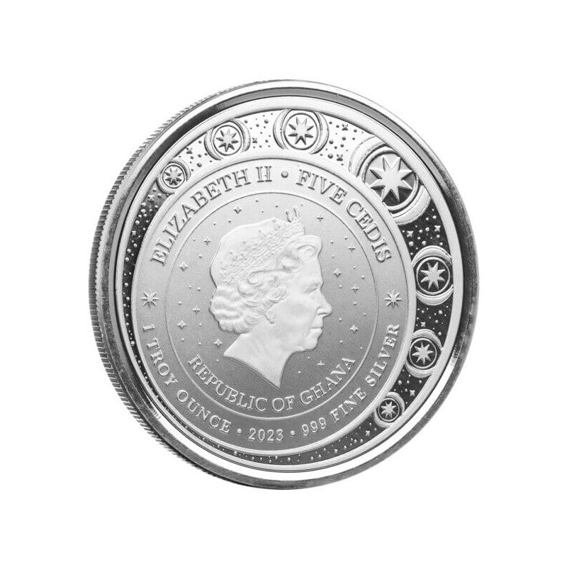 Ghana 2023 - Einhorn / Unicorn Ag999 Aurora Color 1oz Proof