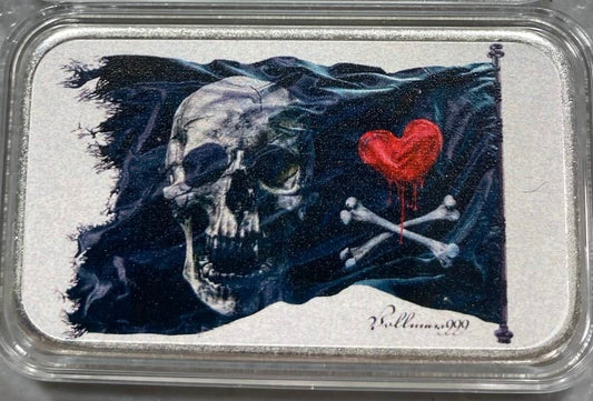 Ghost Ship Colorized 1 oz Silver Bar by D. Vollmer (499